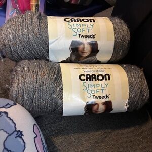 Caron Simply Soft Tweeds Yarn in Gray